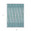 Tapis intérieur / extérieur bleu sarcelle et ivoire 9 'X 12'