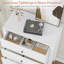 Commode de rangement à 5 tiroirs de 45 po en bois blanc-1197287149