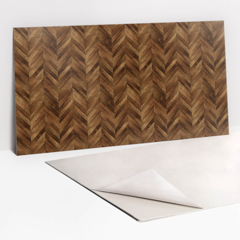 Avelia 50 x 100 cm PVC Metro Tile in Brown
