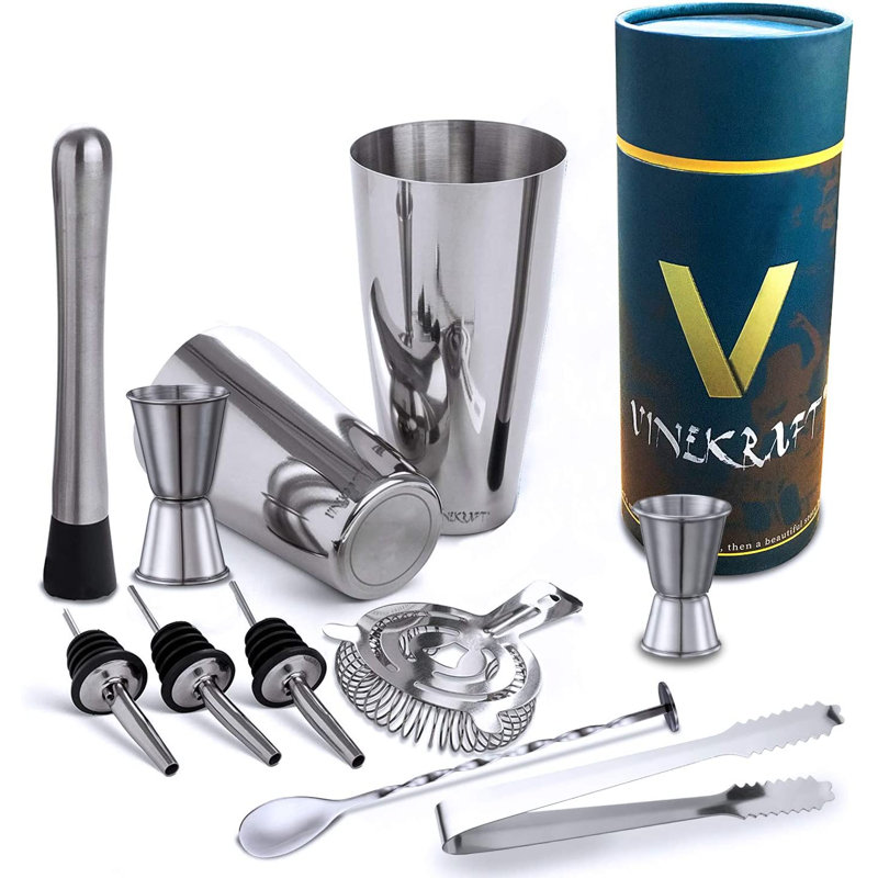 17pcs Boston Professional Cocktail Shaker Set