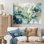 «Blue Botanical Garden III - Abstract Botanicals», art mural