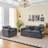 2 Piece Sectional Sofa (Gray)-184696403