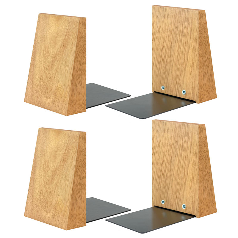 Solid Wood Non-Skid Bookends
