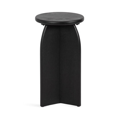 Sora Geometric Round Wooden Drink Table