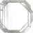 30" Octagon Beveled Geometric Frameless Accent Mirror