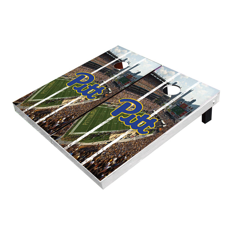 Planches de cornhole à rayures longues 2 'x 3' Pittsburgh Panthers Stadium