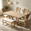 Ensemble de salle à manger 6 pièces en bois avec banc et 4 chaises Modern Modern-1001118009
