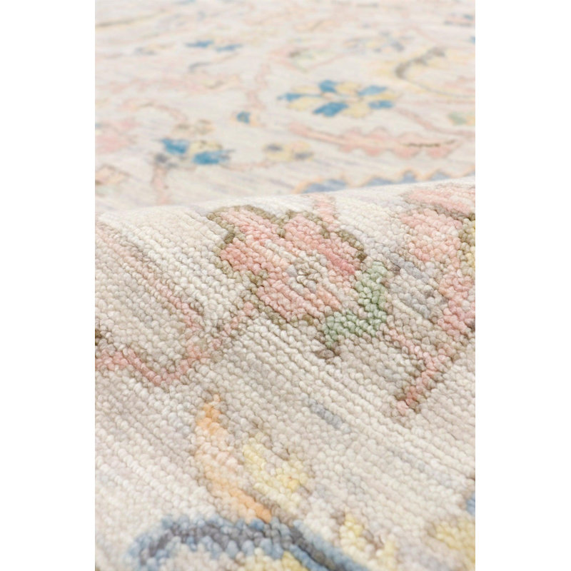 Canvello Oushak Hand-Knotted Wool Ivory Area Rug- 9'2" X 12'3"