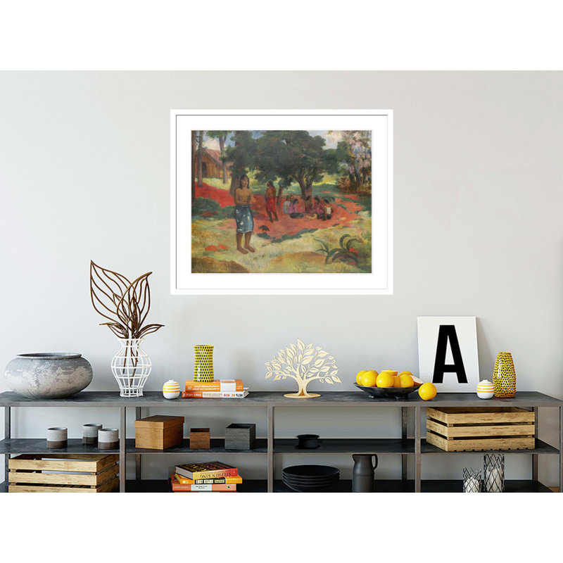Parau Parau (Whispered Words) par Paul Gauguin - Estampe numérique encadrée, H 33,5 po x l 40,31 po