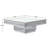 Modern Square High Gloss Statement Luxury Coffee Table Mirrored Glass Top