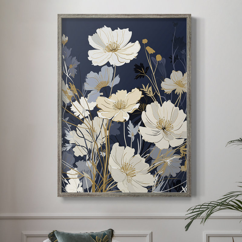 Reproduction encadrée FLORAL Series CCCCLXXXI - bois massif, H 11 po x l 9 po
