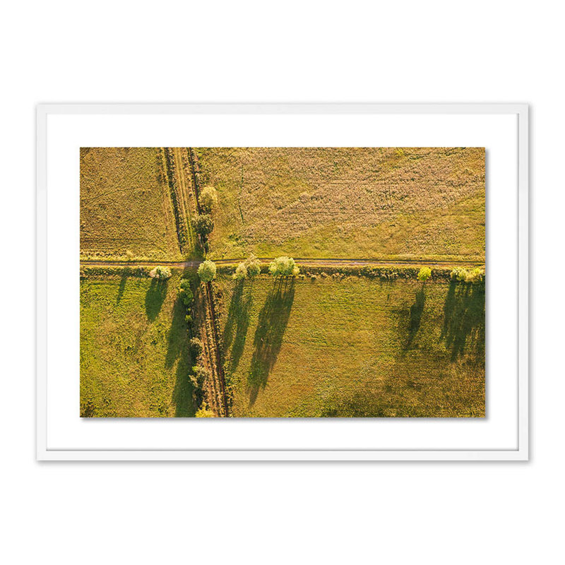 Fields IV Print by Jakob Wagner, 29" H x 40" W x 2.5" D, White