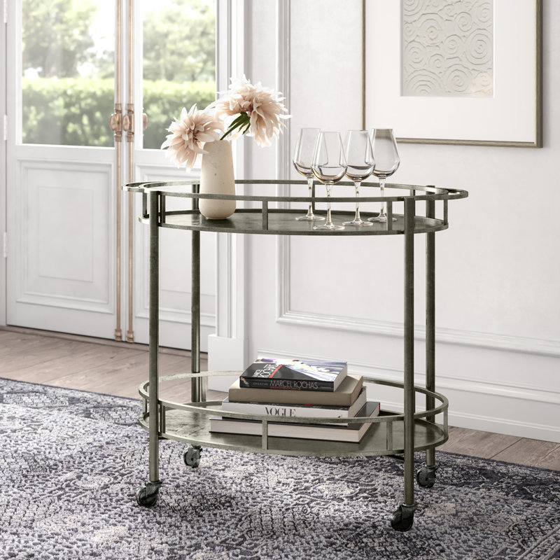Metal Bar Cart, Bronze