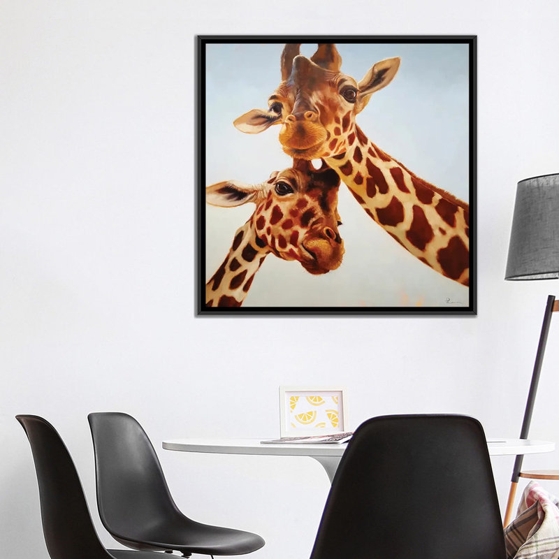 Soulmate II_1PC6, 37" H x 37" W, Black Floater Framed