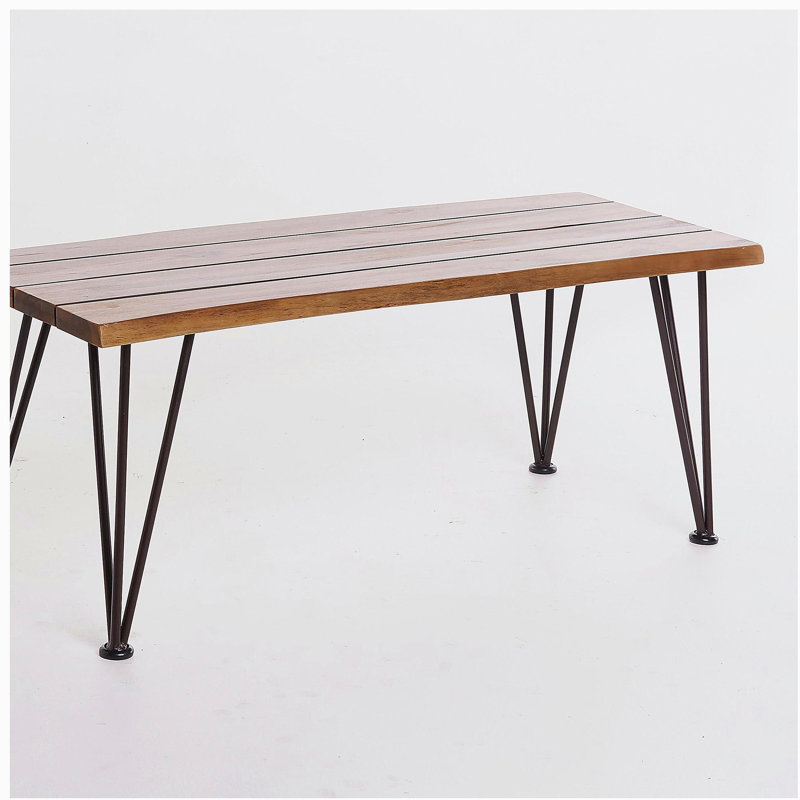 ZION INDUSTRIAL WOOD AND METAL COFFEE TABLE