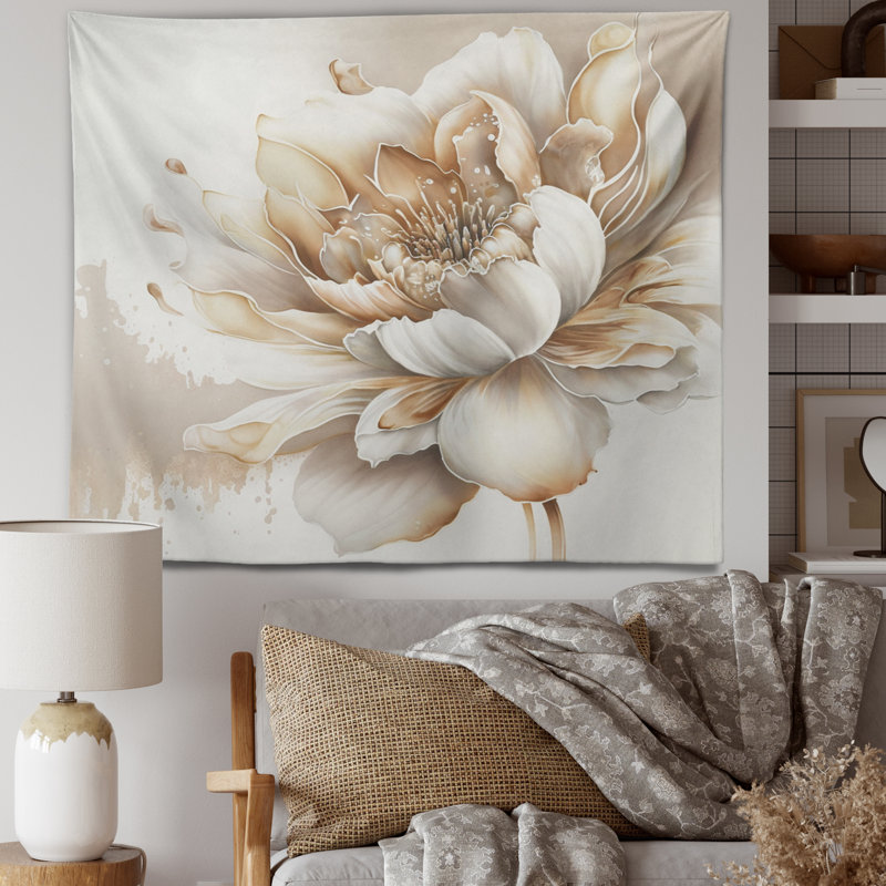 Tapisserie en polyester avec punaises, H 50 po x l 60 po