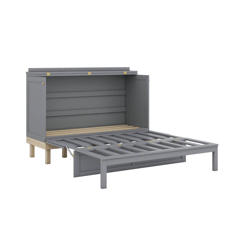Grand lit escamotable, gris