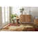 Tapis beige / brun / bourgogne à motif floral Rubith