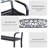 Garden Bench Loveseat With Cast Iron Decorative Welcome Vines