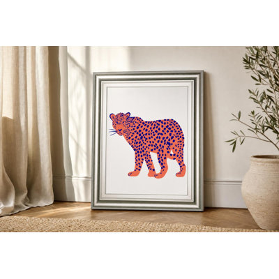Vivid Leopard Wall Art - 22" x 26" - Silver Frame