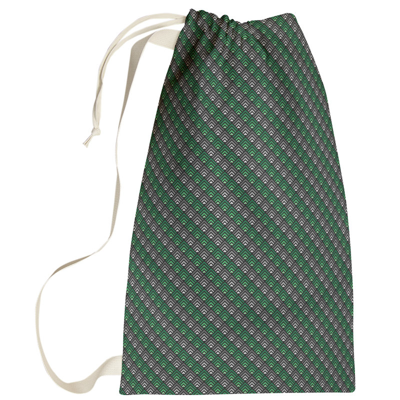 Kitterman Fabric Laundry Bag with Handles, Large (76.5" H x 29.5" W x 1.5" D), Green
