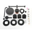 Douche noire mate avec garniture de valve en laiton et options en jets-125173614