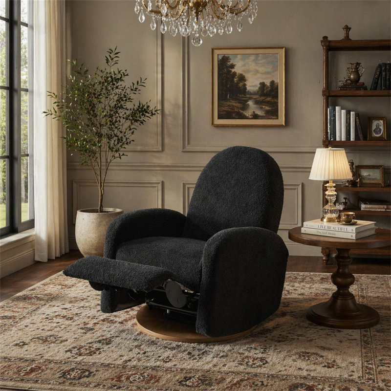 Fauteuil inclinable et pivotant 360 °, Noir