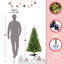 Arbre de Noël artificiel non éclairé avec pointes, branches en PVC, arbre de vacances vert avec support en plastique à 4 pieds pour la décoration de Noël intérieure-285009205