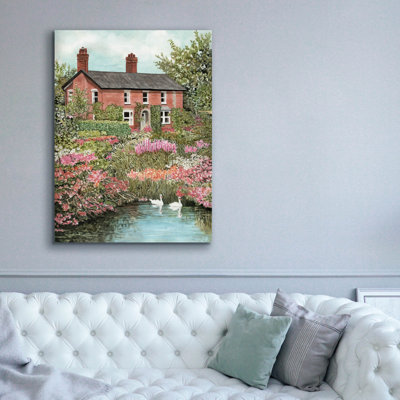  'Swan Cottage' by Cindy Jacobs Canvas Wall Art, 40" x 54"