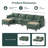 143.7'' Comfy  U Shaped Sectional Modular Deep Cloud 4-Piece Sofa with Two Ottoman- Premium Fabric-386020885
