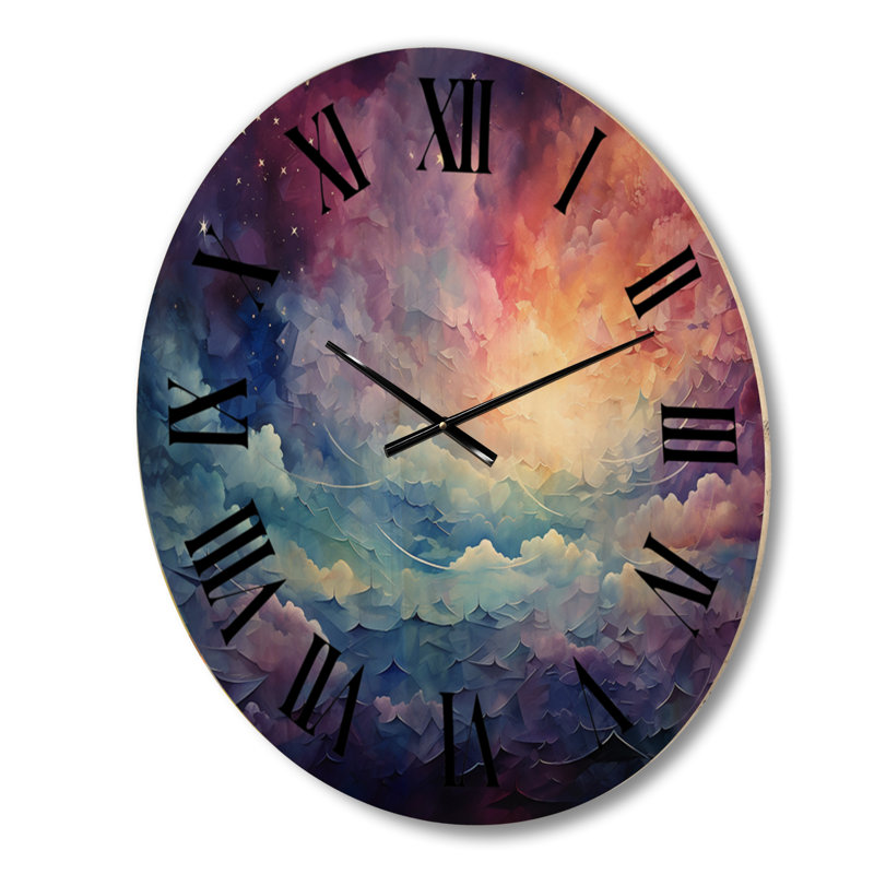 Horloge murale en bois massif Roesch, Grand