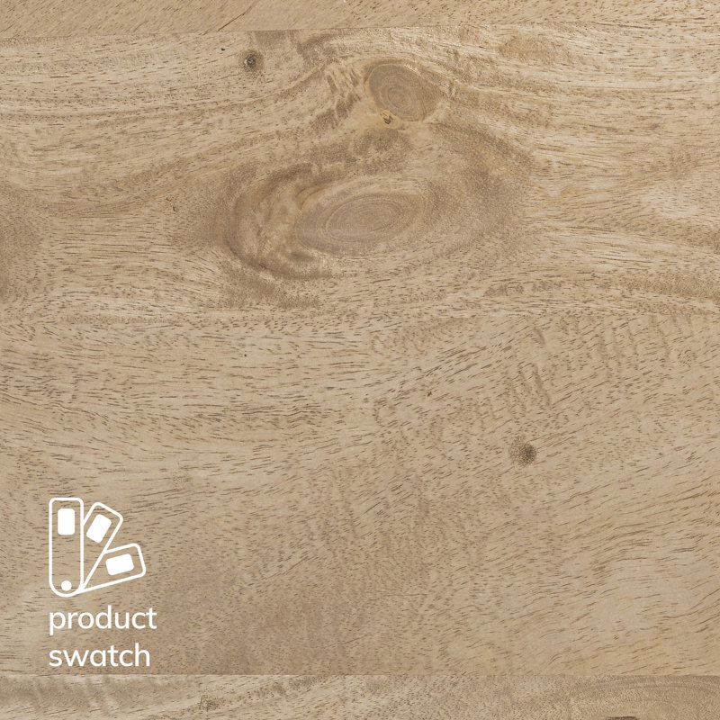 Table de bout en bois massif Folkes, Sable chaud