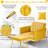 Siemon Velvet Accent Chair with Ottoman-959292450