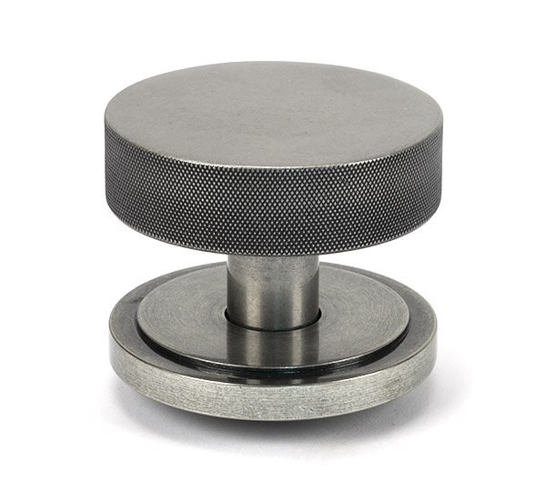 Brompton Single Dummy Door Knob, Pewter Patina
