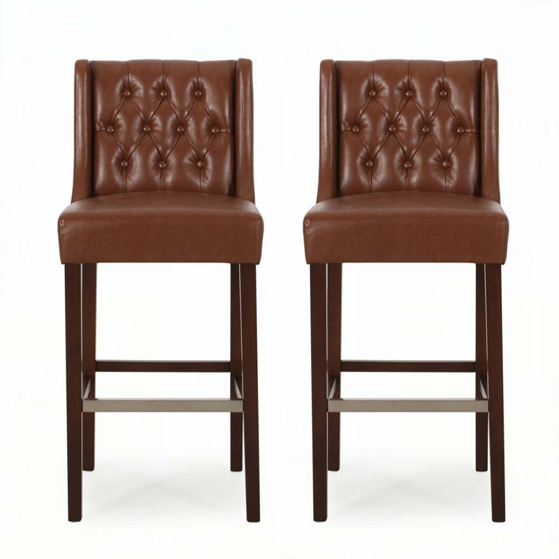 30" Seat Height Bar Stool, Light Brown