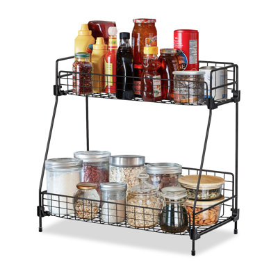 Freestanding Spice Rack with Adjustable Racks