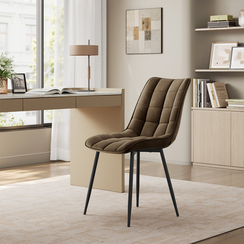 Chattooga Upholstered Dining Chair, Brown, 2