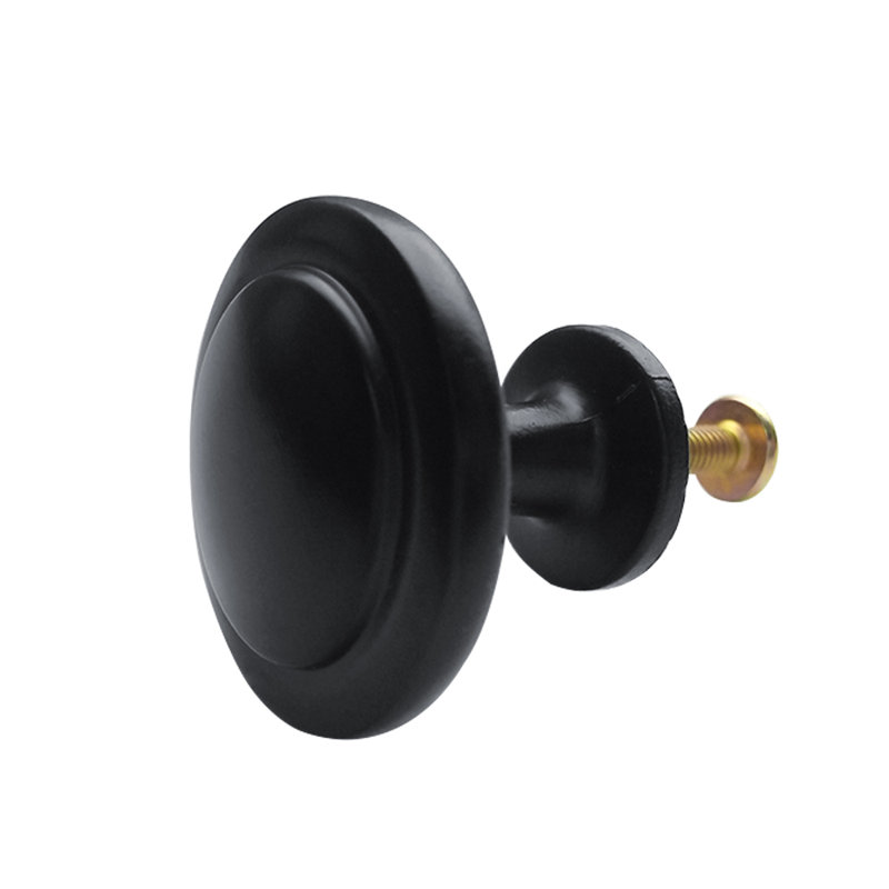 1 1/4 Diameter Round Knob Multipack, Black