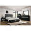 1pièce lit grand contemporain noir 1pc
