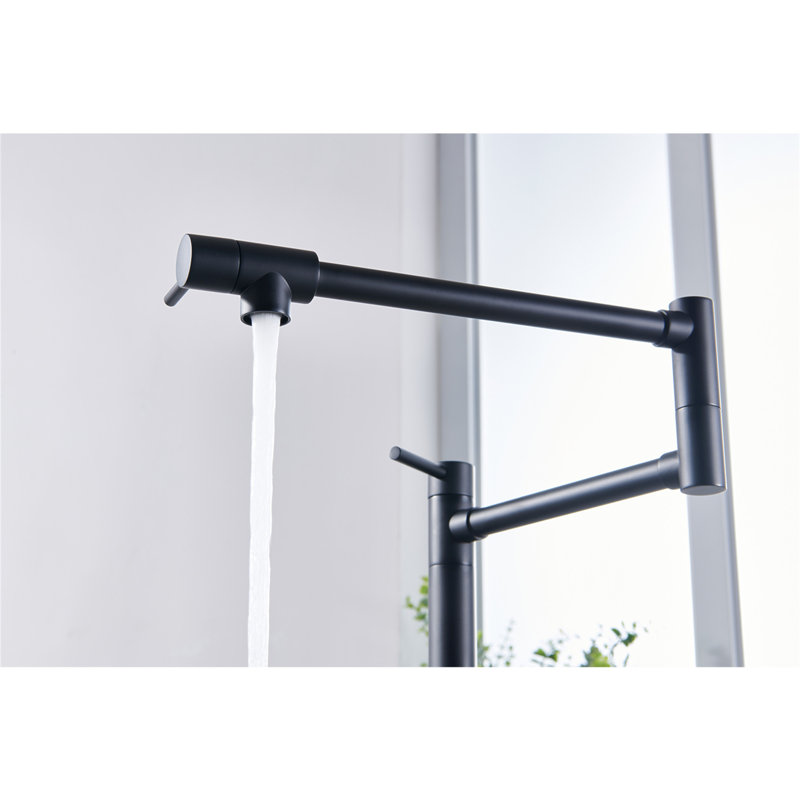 Robinet remplisseur de pot avec tige d'extension, Noir mat
