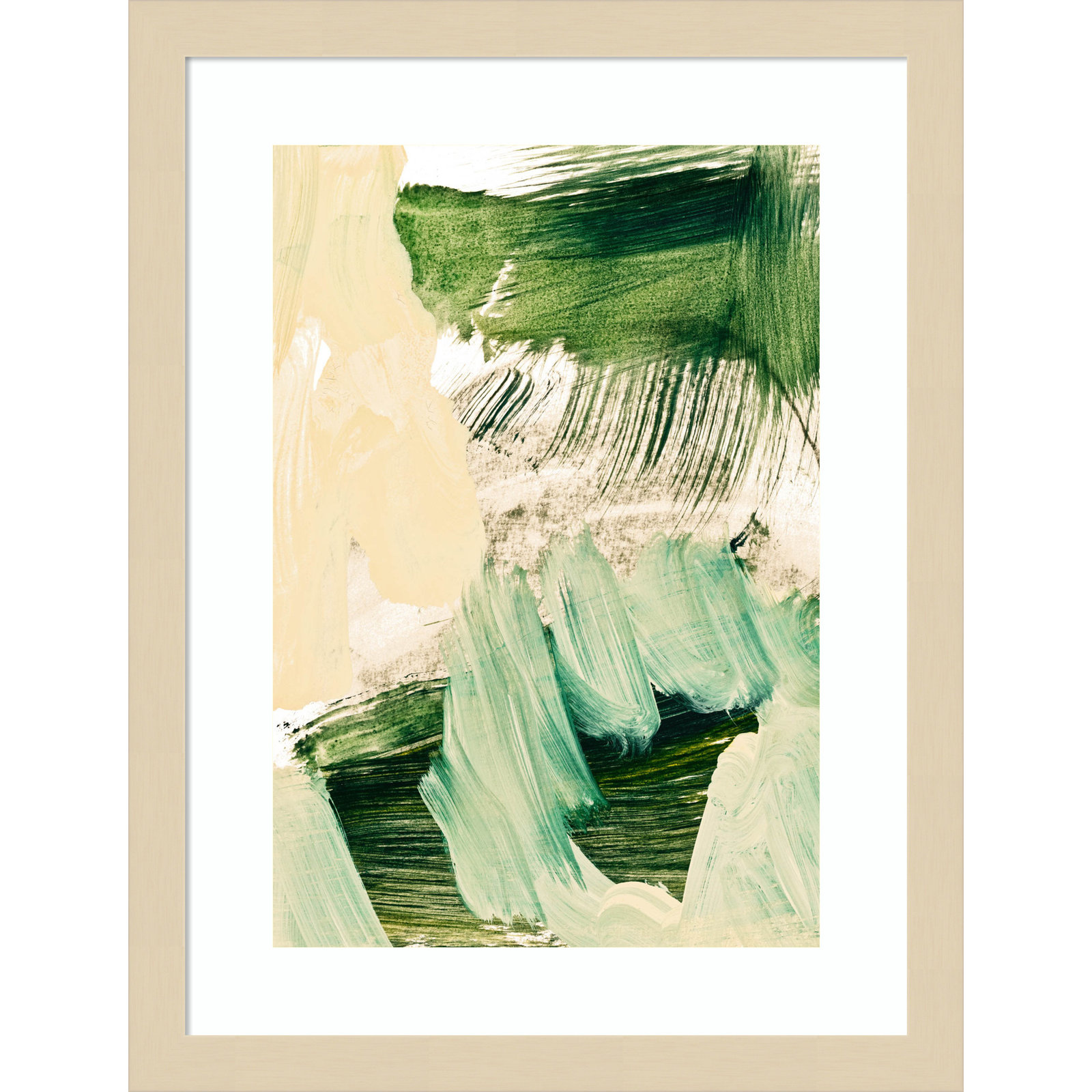 Elphaba "Minimalist Painting 09" Print, Brown Framed, 17" H x 13" W