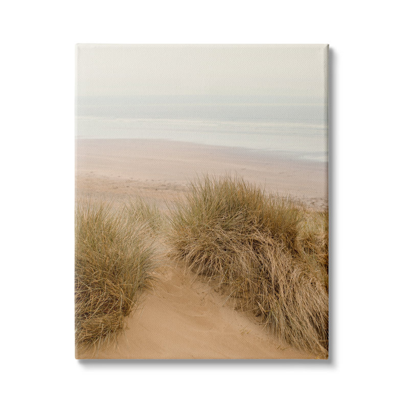 Sun Bleached Beach Coast Tall Grass Sand Dunes par Ian Winistanley - photographie, H 48 po x l 36 po, Toile tendue