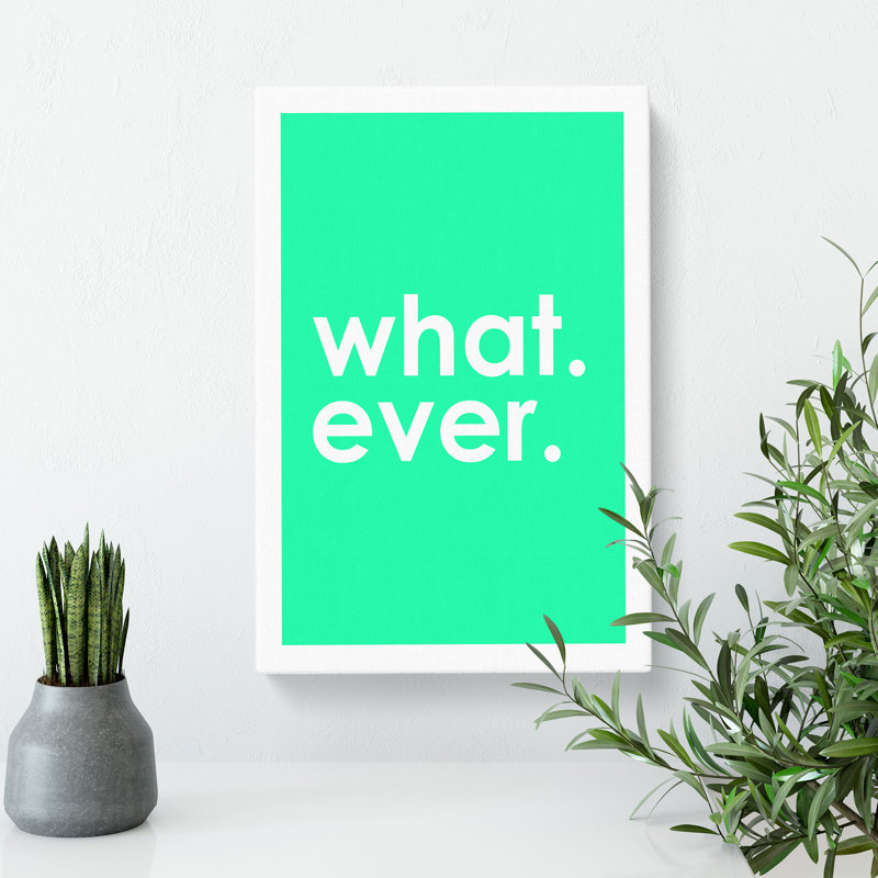 Whatever Mint - Wrapped Canvas Print, 50cm H x 35cm W x 3cm D