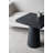 20x20x24" Black Square Side Table with Pedestal Base