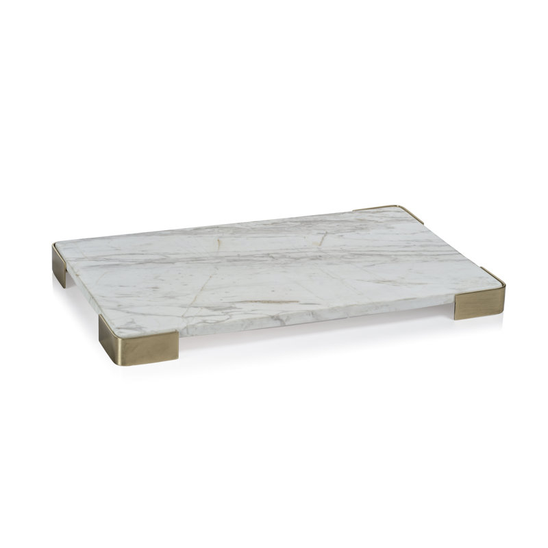 Zodax Sargasso Marble Cheese Board, 1.5" H x 13" W x 21" D