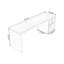 Bureau rectangulaire en bois massif Burlywood-109598540