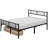 Minimalist Metal Slatted Bed Platform with Arrow Design Headboard-1221307251-1221195389