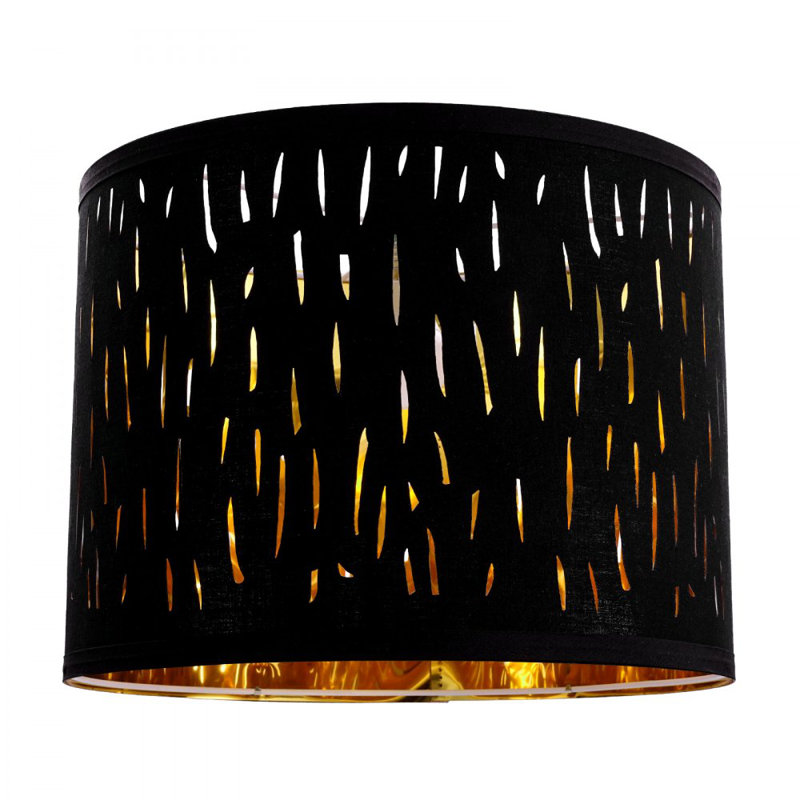 25.4cm H Round Lamp Shade ( Hook & Loop Fastener ) in Black