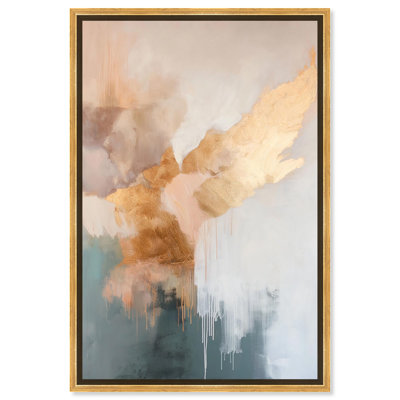 Muted Harmony Canvas Gold Leaf Wall Art by Art Remedy