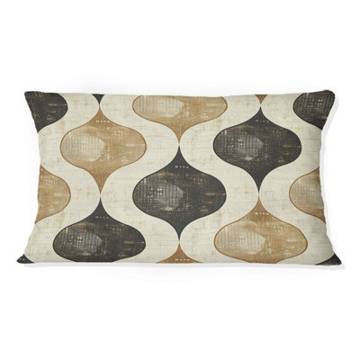 Coussin lombaire brun et beige Ogee